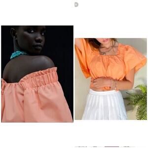Zara Orange Crop Top